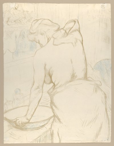 Vask, fra "Elles" af Henri de Toulouse-Lautrec