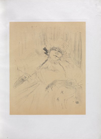 Yvette Guilbert-engelsk serie: Gammel sang af Henri de Toulouse-Lautrec