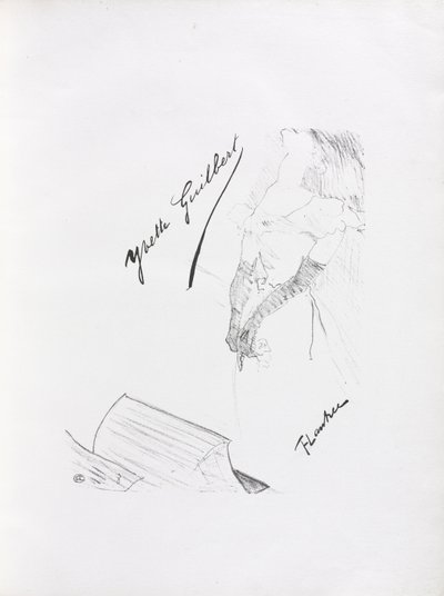 Yvette Guilbert-engelsk serie: Frontispice af Henri de Toulouse-Lautrec
