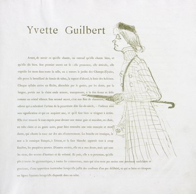 Yvette Guilbert-French Series: nr. 1 af Henri de Toulouse-Lautrec