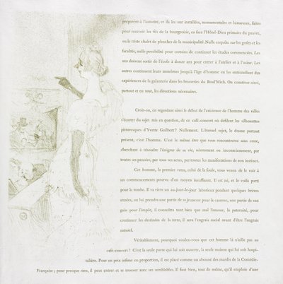 Yvette Guilbert-French Series: nr. 6 af Henri de Toulouse-Lautrec