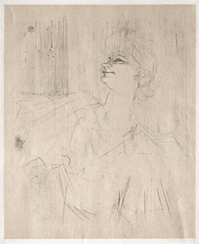Yvette Guilbert: i Ménilmontant, fra Bruant af Henri de Toulouse-Lautrec