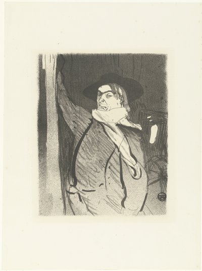 Portræt af sanger og komiker Aristide Bruant Le cafe-koncert (serietitel) af Henri de Toulouse Lautrec (signed by artist)