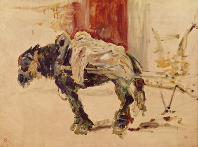 En trækhest ved Céleyran, 1881 af Henri de Toulouse Lautrec