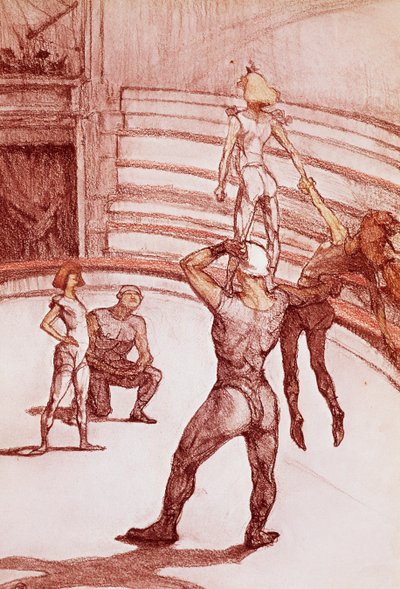 Akrobater (pastel) af Henri de Toulouse Lautrec