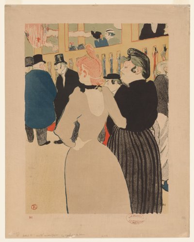 Ved Moulin Rouge: La Goulue og hendes søster af Henri de Toulouse-Lautrec