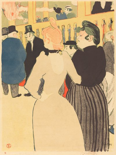 På Moulin Rouge, la Goulue og hendes søster Au Moulin Rouge, la Goulue og hendes søster, 1892. af Henri de Toulouse Lautrec