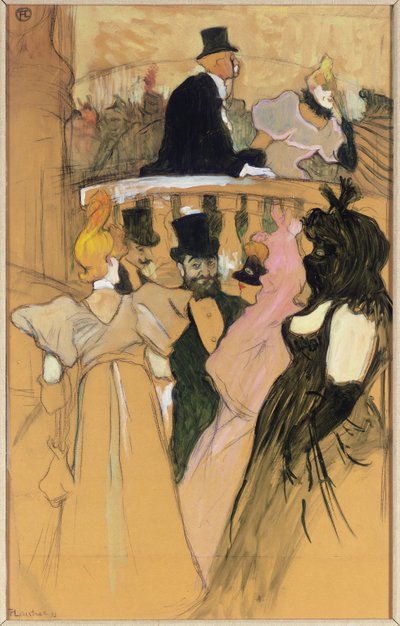 Ved Operabal; Au bal de l"opera, 1893 af Henri de Toulouse Lautrec