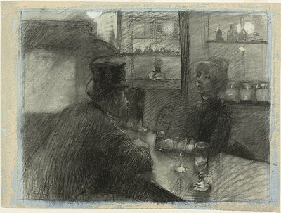 Bar i caféen i rue de Rome af Henri de Toulouse-Lautrec