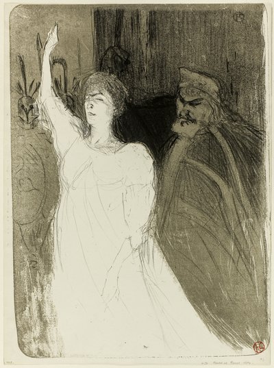 Bartet og Mounet-Sully, i Antigone af Henri de Toulouse Lautrec