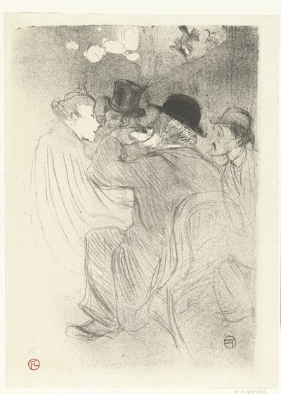 Besøgende i cafe Moulin Rouge Ved Moulin Rouge. Et groft! En rigtig grov! af Henri de Toulouse Lautrec
