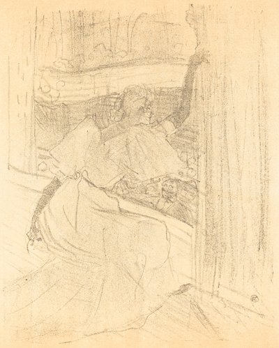 Bøjer sig for publikum (Saluant le public) af Henri de Toulouse Lautrec