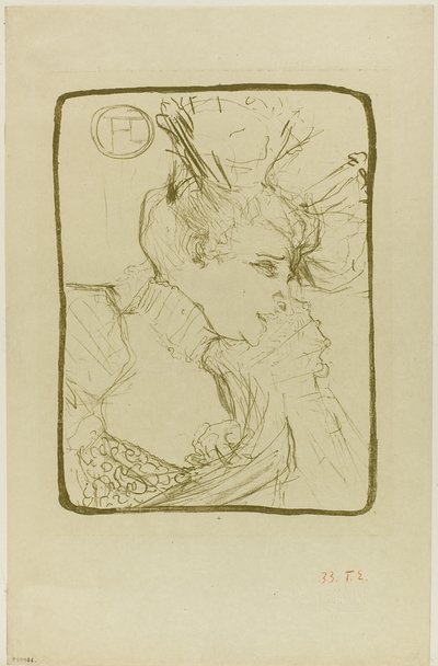 Buste af Mademoiselle Marcelle Lender af Henri de Toulouse-Lautrec