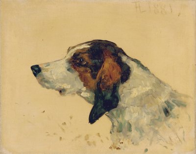 Jagthund, 1881 af Henri de Toulouse Lautrec