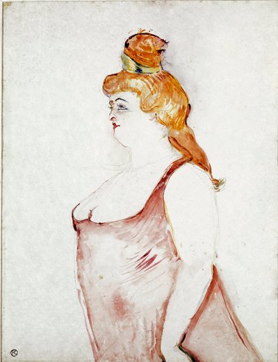Cocyte i "Den smukke Helene". Tegning af Henri de Toulouse-Lautrec (Toulouse Lautrec af Henri de Toulouse Lautrec