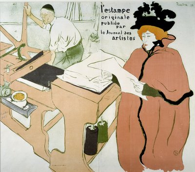 Forsiden af trykket: "Det originale tryk udgivet af journal des artistes"". Plakat af Henri De Toulouse Lautrec (1864-1901) af Henri de Toulouse Lautrec