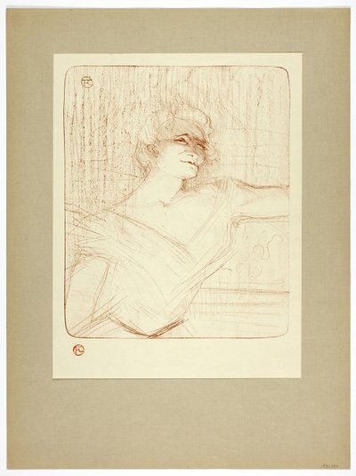 I limen plade to fra Yvette Guilbert af Henri de Toulouse Lautrec