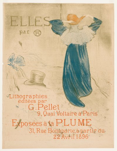 Elles: Frontispice, 1896. af Henri de Toulouse Lautrec