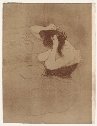 Elles: Kvinde, der reder sit hår af Henri de Toulouse-Lautrec