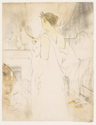 Elles: Kvinde med et håndspejl af Henri de Toulouse Lautrec