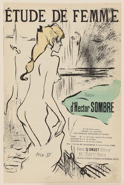 Kvindestudie af Henri de Toulouse Lautrec