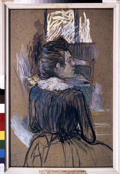 Kvinde ved vinduet. Tegning af Henri de Toulouse-Lautrec (Toulouse Lautrec af Henri de Toulouse Lautrec