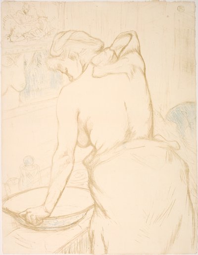 Kvinde vasker sig, toilettet af Henri de Toulouse-Lautrec