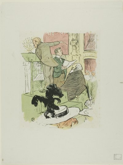 Store operakoncerter: Ambroise Thomas deltager i en genhør af Françoise de Rimini af Henri de Toulouse-Lautrec
