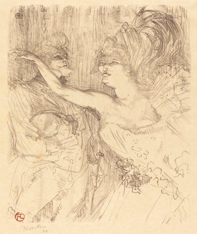 Guy and Mealy walking in Paris Guy and Mealy walking in Paris, 1898. af Henri de Toulouse Lautrec