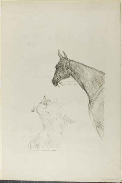 Hest og Collie af Henri de Toulouse Lautrec