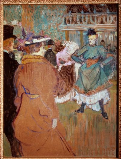 Ved Moulin Rouge: begyndelsen af ​​quadrille af Henri de Toulouse Lautrec
