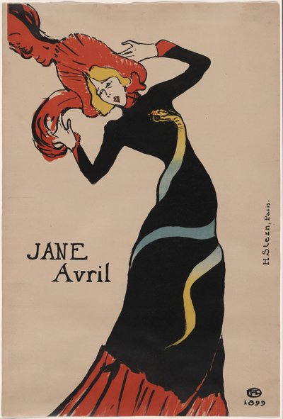 Jane Avril af Henri de Toulouse Lautrec