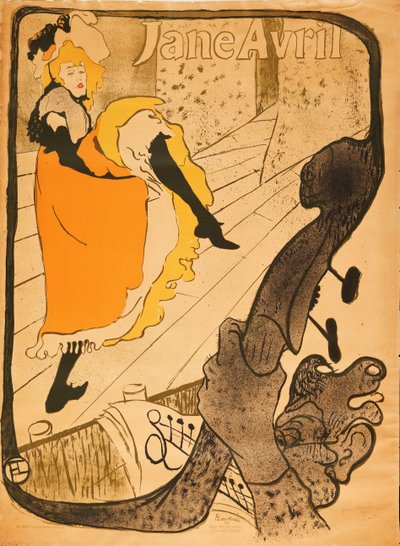 Jane Avril, 1893 af Henri de Toulouse Lautrec