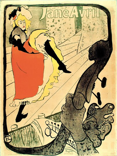 Jane Avril, 1893., 1893. af Henri de Toulouse Lautrec