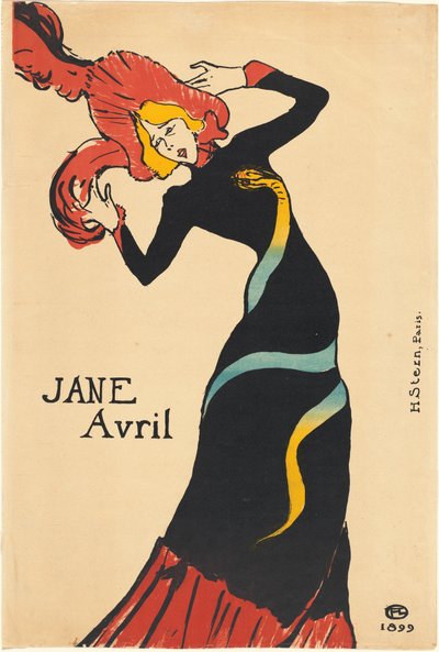 Jane Avril, 1899. af Henri de Toulouse Lautrec