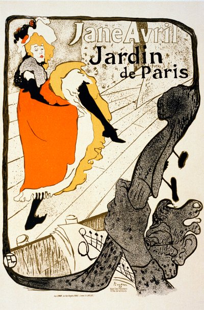 Jane Avril i Paris-haven, 1893. af Henri de Toulouse Lautrec