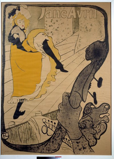 Jane Avril, aux jardins de Paris. Plakat von Henri de Toulouse-Lautrec (1864-1901). Dim. 1,30 x 0,95. 1893. Albi, Musee Toulouse Lautrec von Henri de Toulouse Lautrec