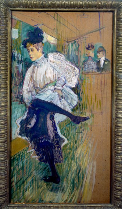 Jane Avril danser Jane Avril (1868-1943) var en danserinde fra Moulin Rouge. Maleri af Henri de Toulouse Lautrec (1864-1901) 1891 søn. 0,85x0,45 m Paris, musee d