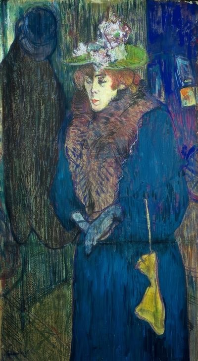 Jane Avril på vej ind i Moulin Rouge af Henri de Toulouse Lautrec