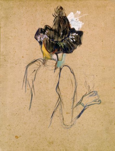 Jane Avril set bagfra af Henri de Toulouse Lautrec