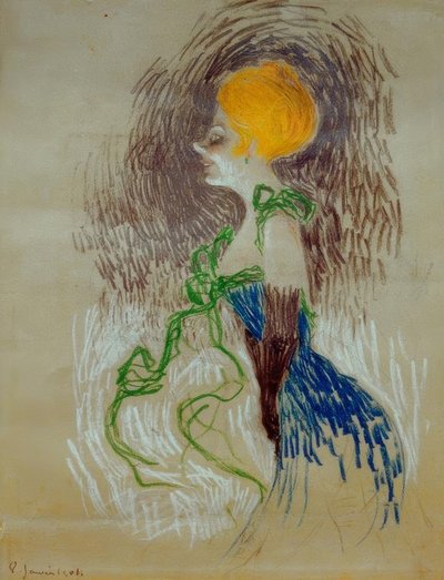 Handsket ung kvinde af Henri de Toulouse Lautrec