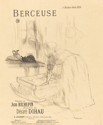 Vuggevisen, 1895-1896. af Henri de Toulouse Lautrec