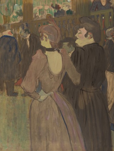 La Goulue og hendes søster af Henri de Toulouse Lautrec