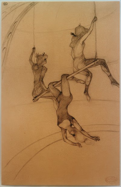 Den flyvende trapez af Henri de Toulouse Lautrec