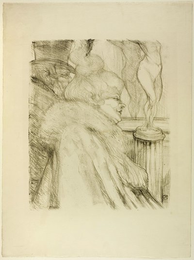 Forlader teatret af Henri de Toulouse Lautrec