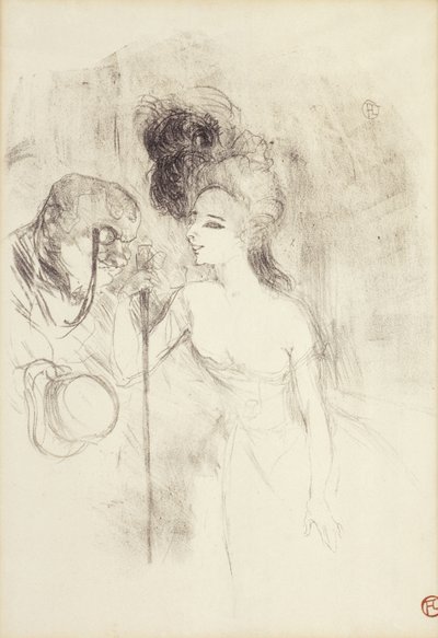 Forlader teatret, 1896 af Henri de Toulouse Lautrec