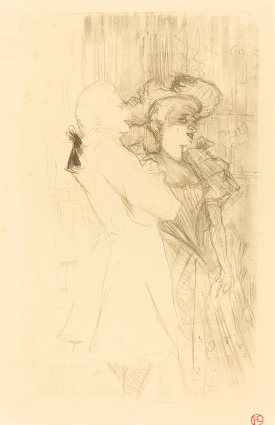 Lender og Auguez i La chanson de fortunio Lender og Auguez i La chanson..., 1895. af Henri de Toulouse Lautrec