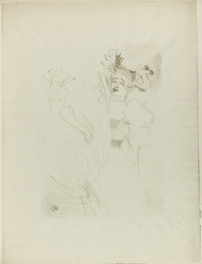 Långiver i Chilpéric, Full Face af Henri de Toulouse Lautrec