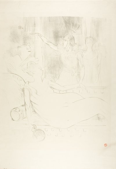 Madame Simon-Girard, brygger og fyr i La belle Hélène af Henri de Toulouse-Lautrec