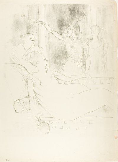 Madame Simon-Girard, brygger og fyr i La belle Hélène af Henri de Toulouse-Lautrec